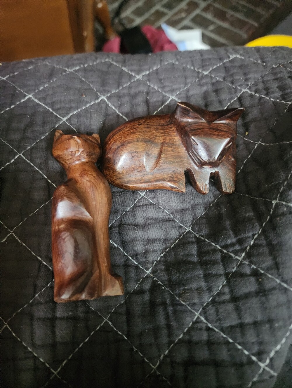 Calico Cats And Hand Carved Cats